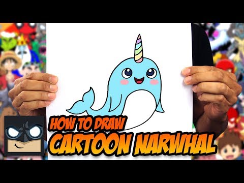 How to Draw A Cartoon Narwhal