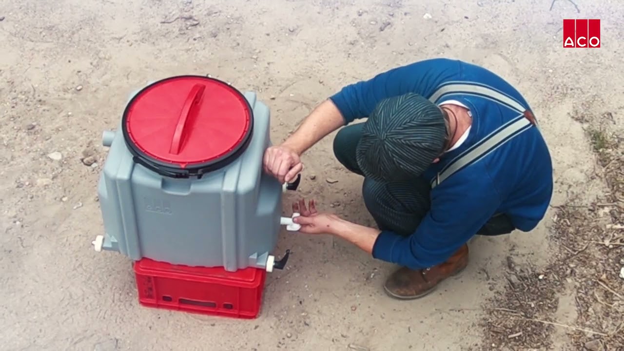 Instalación del separador de grasas móvil ACO LipuMobil