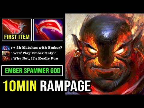 WTF 10 MIN RAMPAGE Lvl 25 Master TIER Ember Spammer Destroyed Everyone with Zero Death & 18Min GG
