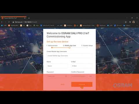 DALI PRO 2 IoT – Initial Registration DALI PRO 2 IoT (System setup)