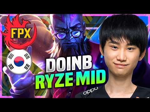 DOINB THE RYZE BEAST! - FPX Doinb Plays Ryze Mid vs Akali! | KR SoloQ Patch 10.22