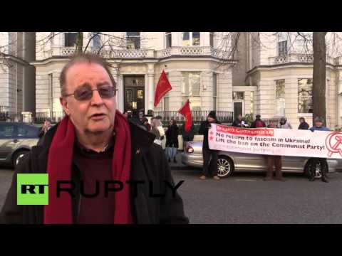 UK: Protesters slam Ukraine for banning communist party