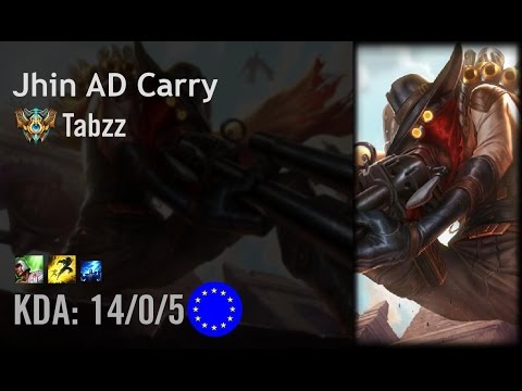 Jhin AD Carry vs Draven - Tabzz - EUW Challenger Path 6.4