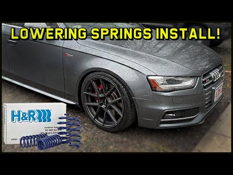 B8.5 S4 Fastest way of installing lowering springs!! You won't believe it!