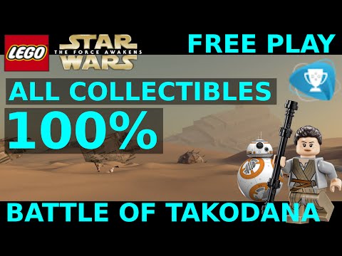 Lego Star Wars The Force Awakens - Battle of Takodana 100% Gold Bricks + Collectibles