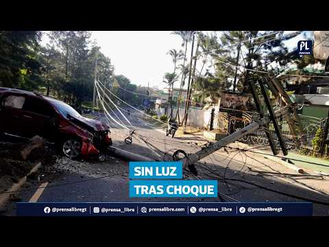 Vehículo derriba poste y deja sin luz a sectores de Ciudad San Cristóbal
