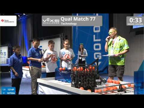 VEX Worlds 2016 - VEXIQ Elementary School - Technology - Qual 77 (1214P 10759A) 118