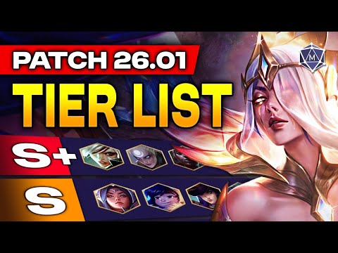 NEW SEASON TIER LIST for League of Legends Patch 26.01!