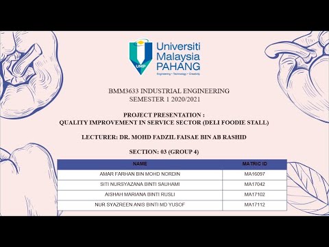 BMM3633 GROUP 4  IE PROJECT PRESENTATION