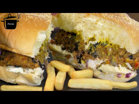 Ultimate AIR FRYER Veggie Burger | You Won't Miss The Meat