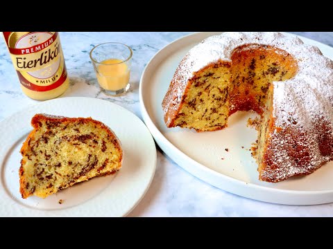 Eierlikörkuchen mit Schokoraspeln (ohne Öl)
