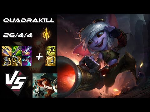 BOTTOM Tristana vs Miss Fortune [QUADRAKILL] - EU Challenger Patch 25.S2.4