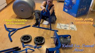 How to assemble a Kobalt 5cu ft Cement Mixer from Lowes.