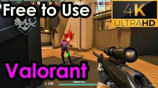 Valorant 1 Hour 4K Gameplay  Free To Use  No Copyr