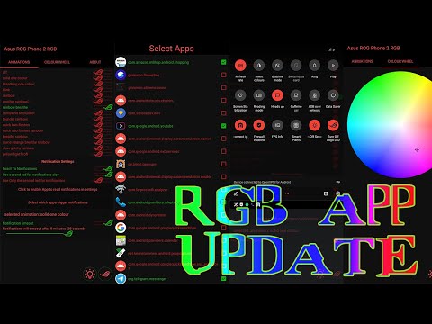 Control RGB AsusRogPhone2RGB | React to notifications, timeout, quick tiles, Easter eggs, second led