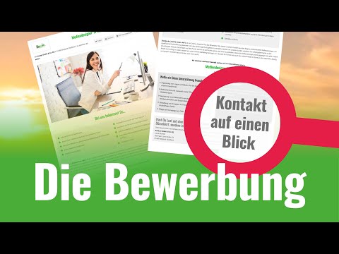 Videoratgeber Teil 6: Die Bewerbung
