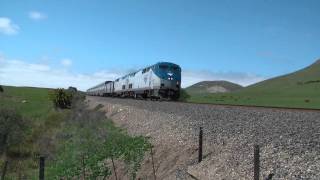 preview picture of video 'Amtrak 11 North of San Luis Obispo HD'