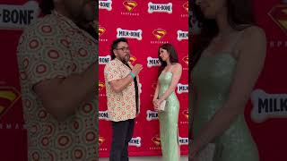 Agustin chops it up with the Great Bitsie Tulloch! #comicbookmovies #dcstudios #jamesgunn #superman