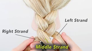 BEGINNERS START HERE!! How To Braid Hair For Complete Beginners (With Hand Placement & More)
