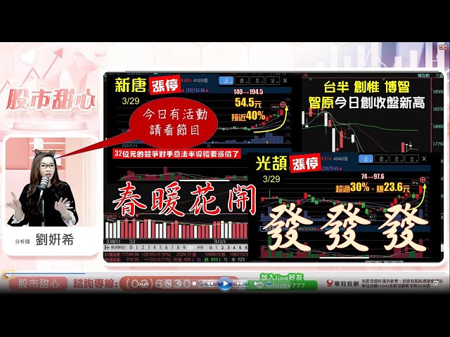 0329 - 春暖花開發發發！新唐⊕．光頡⊕．台半．智原．創惟．博智，今天點影音有好康