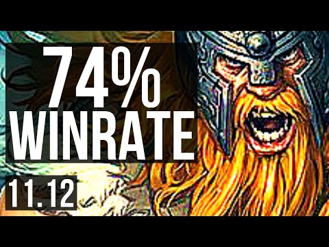 OLAF vs ELISE (JUNGLE) | 74% winrate, 14/4/12 | NA Grandmaster | v11.12