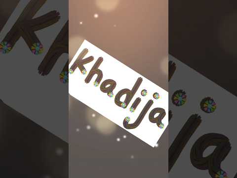 beautiful 😍 Khadija name art video #shorts #drawing