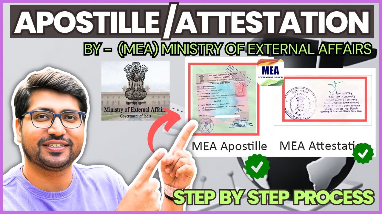 MEA Apostille Attestation India⚡How to get APOSTILLE Birth Certificate⚡MEA Apostille⚡MEA Attestation