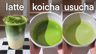matcha latte vs. usucha vs. koicha | matcha 101 🍵💡