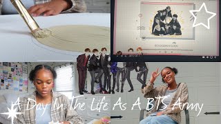 [Army Vlog] A Day In My Life As A BTS Army (listening to bts & painting)