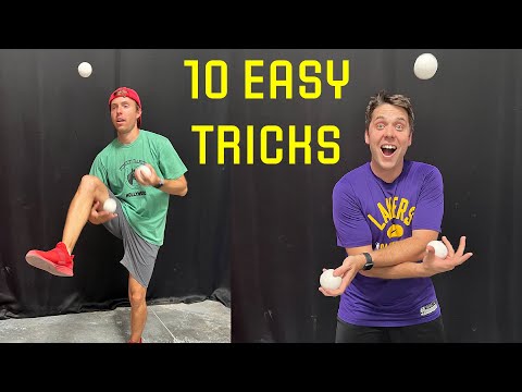 10 EASY 3 BALL JUGGLING TRICKS FOR BEGINNERS