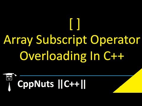 Array Subscript Operator Overloading In C