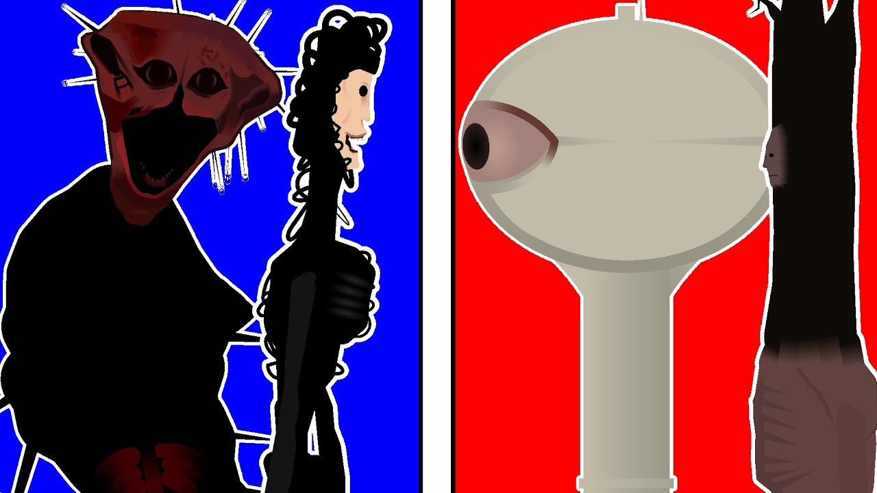 The Boiled One And The Locust VS Doctor Nowhere Creatures (Analog Horror) Stick Nodes Animation - 2