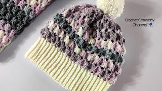 ايس كاب / طاقيه كروشيه لاى مقاس _ crochet hat