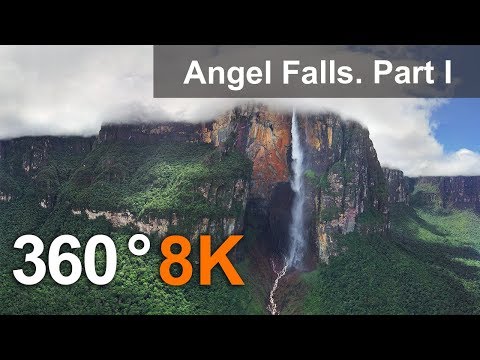 360°, Angel Falls, Venezuela. Part I. Aerial 8K video