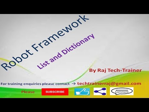 Robot Framework Tutorial Python Selenium Part 8 List And Dictionary