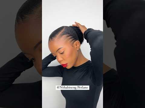 How to create a bun on short 4c natural hair.