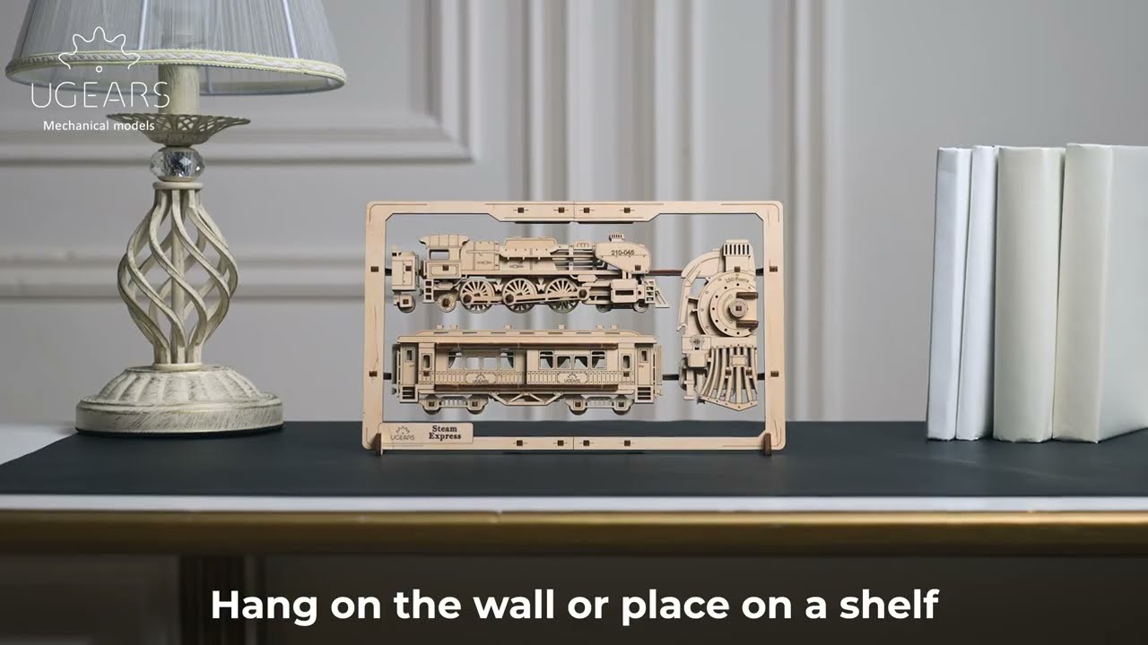 Ugears 2.5D dřevěné mechanické puzzle Steam Express