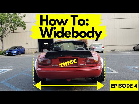 $900 Junkyard Miata Project Build Gets a Widebody | How to Install Fender Flares On a Miata | Ep 4