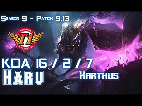 SKT T1 Haru KARTHUS vs REK'SAI Jungle - Patch 9.13 KR Ranked