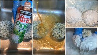 Asmr Paste Dried Sponges w/ Xtra Pine 🌲 🧡 + Comet 💫 RINSE Included 💦 Super Satisfying