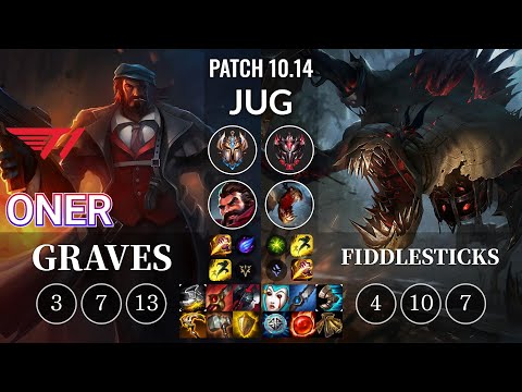 T1 Oner Graves vs Fiddlesticks Jungle - KR Patch 10.14