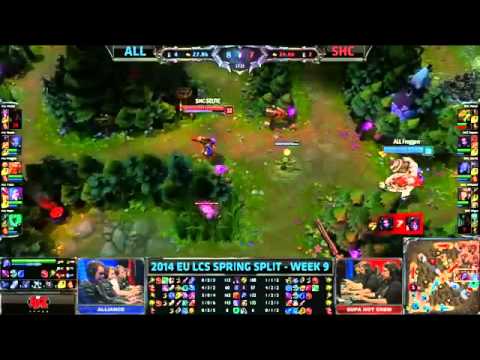 Alliance Froggen Gragas VS SHC Selfie Ryze Highlights   2014 EU LCS Spring W9D2 MUST SEE