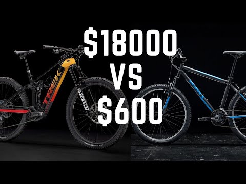 Comparing different priced mountain bikes from $600 to $18,000 | Trek 820 Marlin Roscoe Fuel Rail