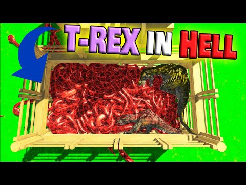 Upgraded T-REX in The  Cage of Hell - Animal Revolt Battle Simulator