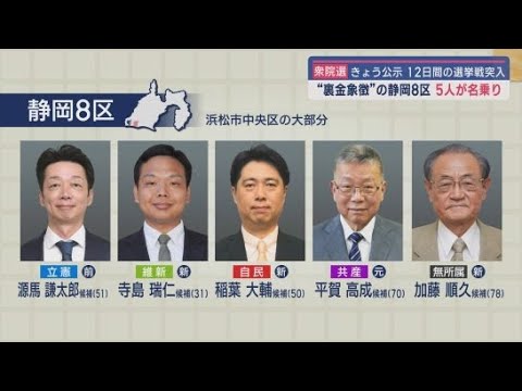 YouTube Video 【衆議院選挙公示】静岡8区 裏金問題の影響は…