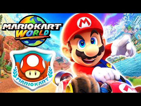 Mario Kart World - 150cc Mushroom Cup Grand Prix (Mario Gameplay)
