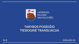 2026-09-24 Ukmergės rajono savivaldybės tarybos posėdis Nr. 8