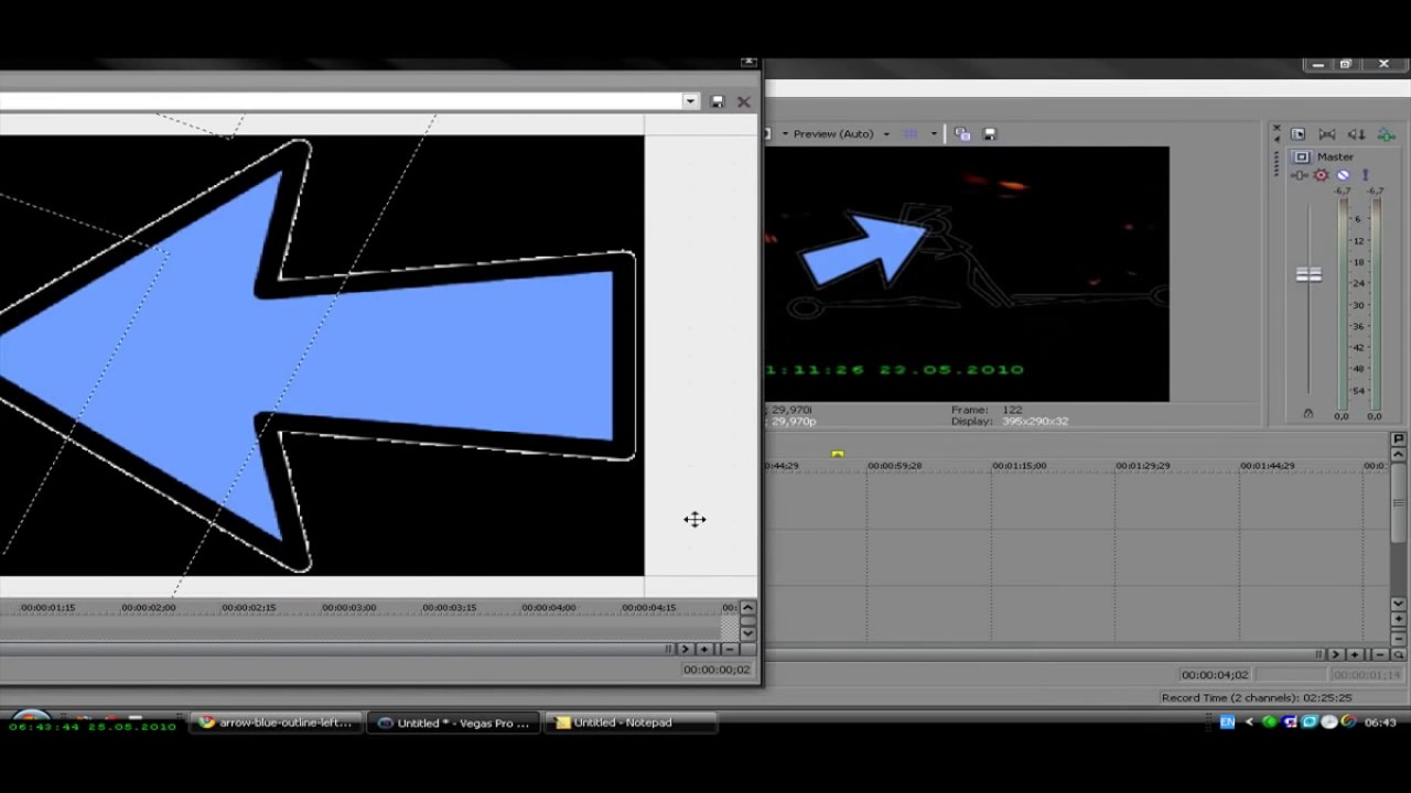 How to add arrows in Sony Vegas