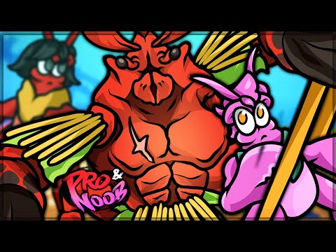 CRAB SOULS IS BROKEN - Another Crabs Treasure VS Pro and Noob! (This Game is Actually VERY Hard)