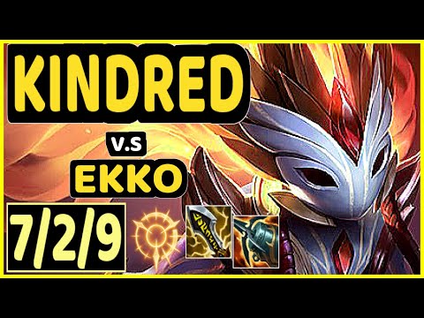 KINDRED vs EKKO - 7/2/9 KDA JUNGLE GAMEPLAY - KR Ranked GRANDMASTER